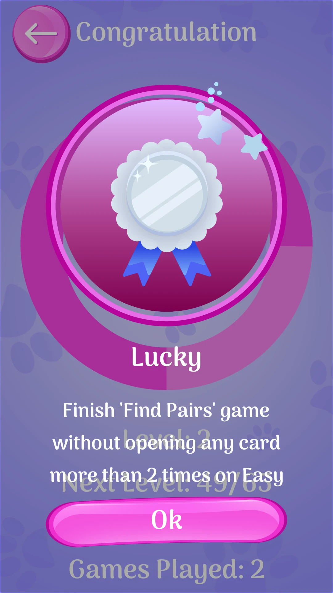 Cute Cats Memory Matching Game screenshot