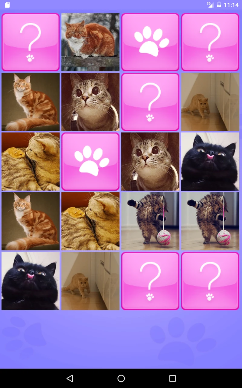 Cute Cats Memory Matching Game screenshot
